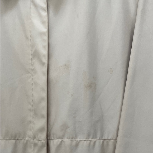 Vintage Eddie Bauer Women's Cream Trench Coat Jacket - Size Large - Picture 4 of 16